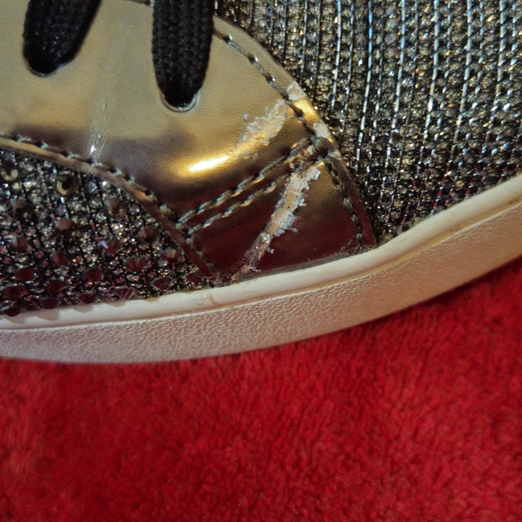 Michael Kors Silver Sparkly Women's Sneakers - Size 10 - Picture 2 of 10